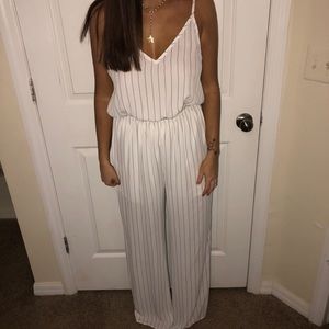striped flowy jumpsuit
